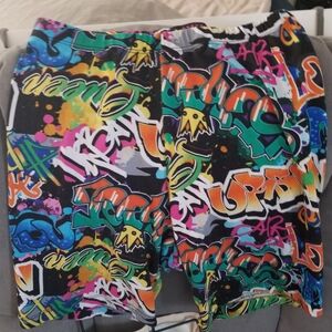 3/20$*Victoria Secret Colorful Graffiti Print Shorts Size Medium